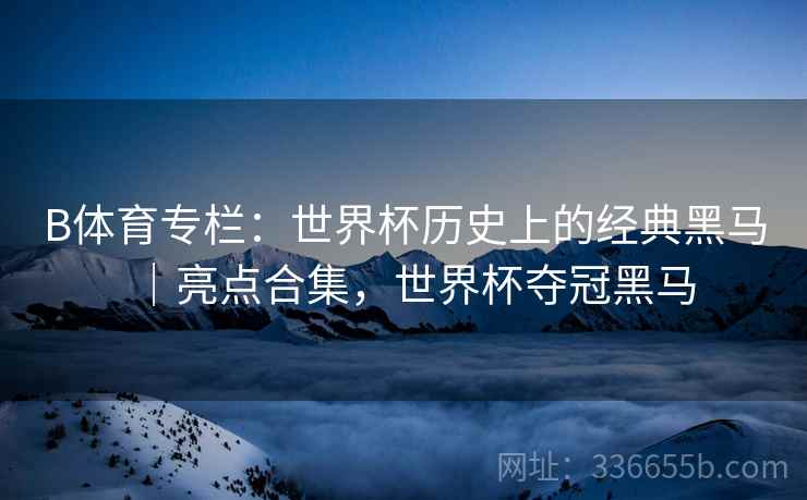 B体育专栏:世界杯历史上的经典黑马|亮点合集,世界杯夺冠黑马